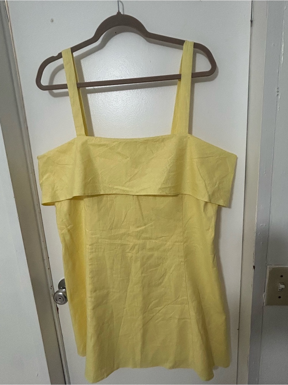 Banana Republic Yellow Ruffle Mini Dress